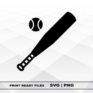 Baseball SVG and PNG Files Clipart, Baseball Ball Print SVG, Digital Download Cricut Cut Files, Baseball Ball Silhouette Cut Files
