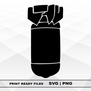 Bomb SVG and PNG Files Clipart, Bomb Print SVG, Digital Download Cricut Cut Files, Bomb Silhouette Cut Files