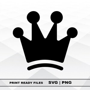 Crown SVG and PNG Files Clipart, Crown Print SVG, Digital Download Cricut Cut Files, Crown Silhouette Cut Files