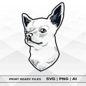 Chihuahua Dog SVG, Chihuahua Peeking, Animal Pet Svg, Files Clipart, Print Ai and Svg, Png Digital Download Cricut Cut Files