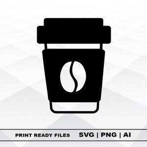 Coffee SVG, Coffee Cup Svg, Cute Iced Coffee To Go Line Art SVG,  Png Digital Download, Cricut Cut Files