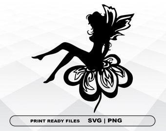 Magic Fairy SVG und PNG Dateien Clipart, Magic Fairy Print SVG, Digitaler Download Cricut Cut Dateien, Feen Silhouette Cut Dateien