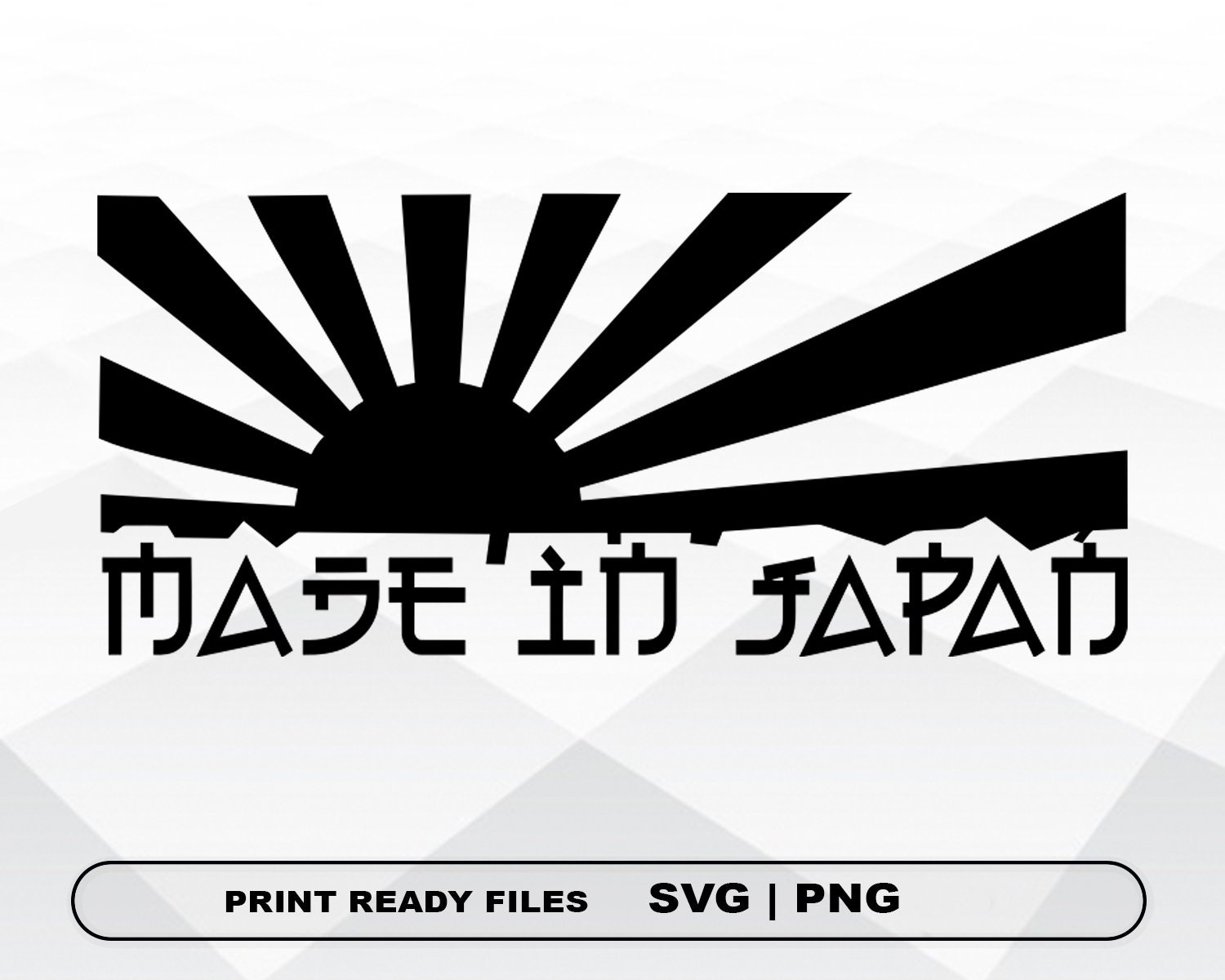 Made in Japan SVG and PNG Files Clipart, Made in Japan Print SVG