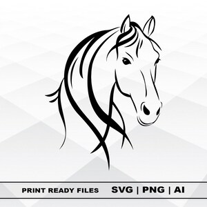 Horse SVG, Files Clipart, Print Ai and Svg Digital Download Cricut Cut Files