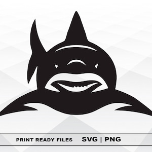 Shark SVG and PNG Files Clipart, Shark Print SVG, Digital Download Cricut Cut Files, Shark Silhouette Cut Files
