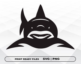 Shark SVG and PNG Files Clipart, Shark Print SVG, Digital Download Cricut Cut Files, Shark Silhouette Cut Files