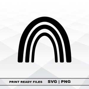 Rainbow SVG and PNG Files Clipart, Rainbow Print SVG, Digital Download Cricut Cut Files, Rainbow Silhouette Cut Files
