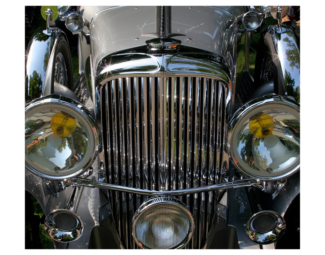 Duesenburg, Chrome Grill, Reflections, Classic Car, Antique Car, Cars