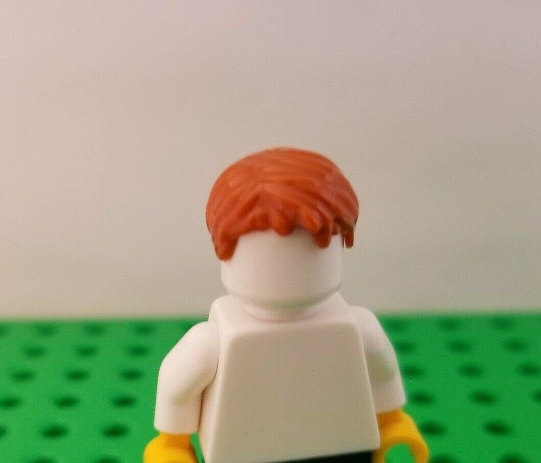 New LEGO® Minifigure Weasely Red Hair Dark Orange Short Messy Etsy