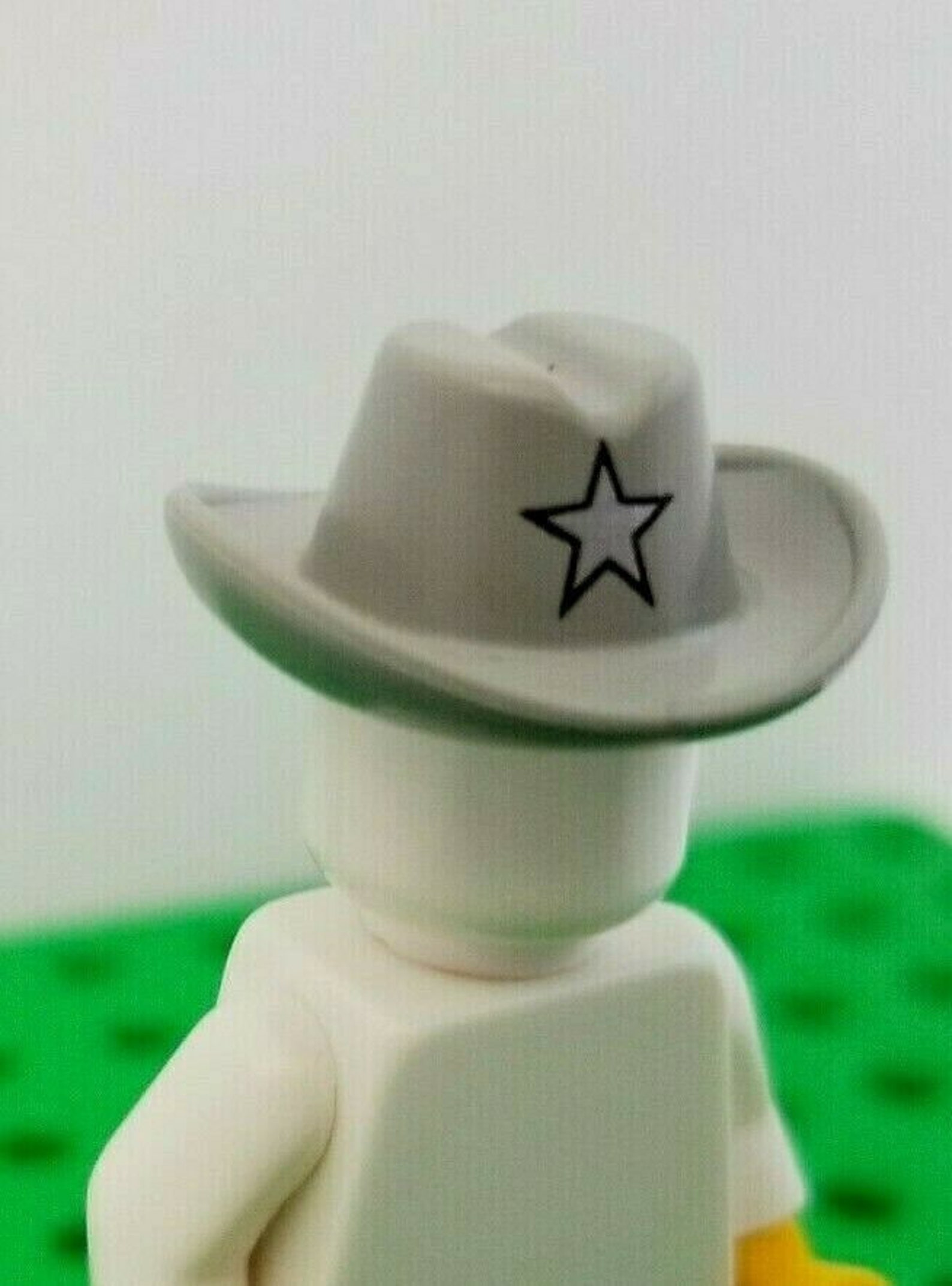 New Lego Lot 1 Minfigure Gray Cowboy Hat with Star Sheriff Etsy