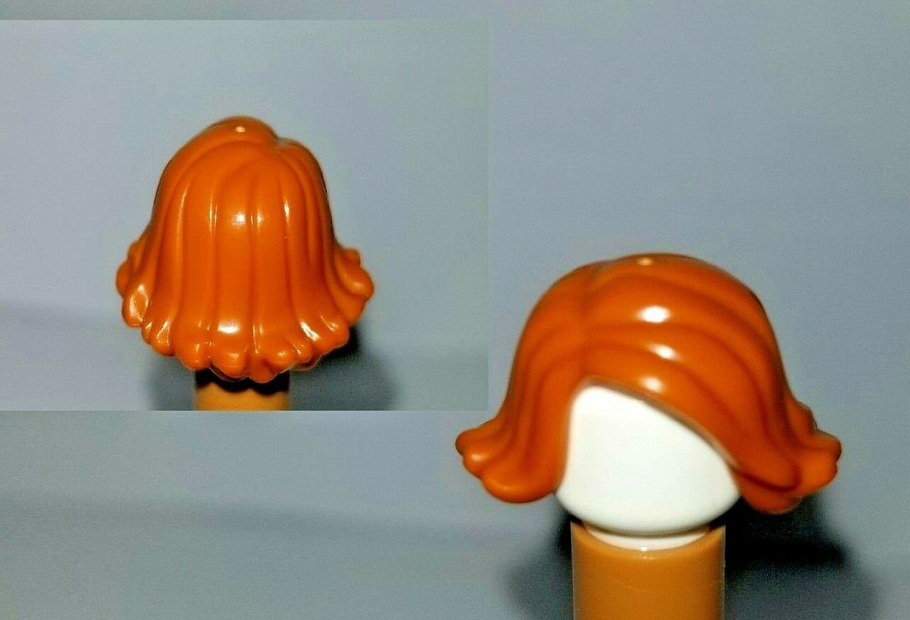 New Lego Swept Dark Orange Girl Hair Minifigure Mid Flip Flare Etsy