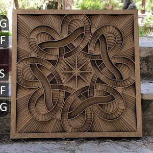 Layered Wood Wall Art: Geometric Mandala Cut Files (Digital Download)