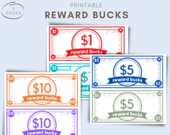 Reward Bucks Printable - Etsy