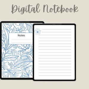 Digital Notebook | GoodNotes, Notability & iPad Planner | Hyperlinked PDF Journal for Note-Taking, Students Organization