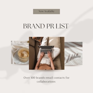 100+ Brands PR List for Content Creators - Email Contacts for Brand Collaborations