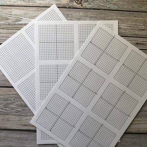 KoordinatenFlieger Mathe Sticker für Notizbuch 10x10 Gitter Blankopapier, nummeriert, Schulbedarf, Lehrer und Studenten