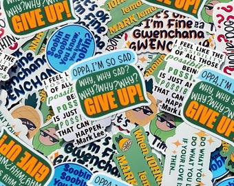 kpop themed stickers (TXT, NCT, Jackson Wang, Eric Nam, ZB1,BTOB)