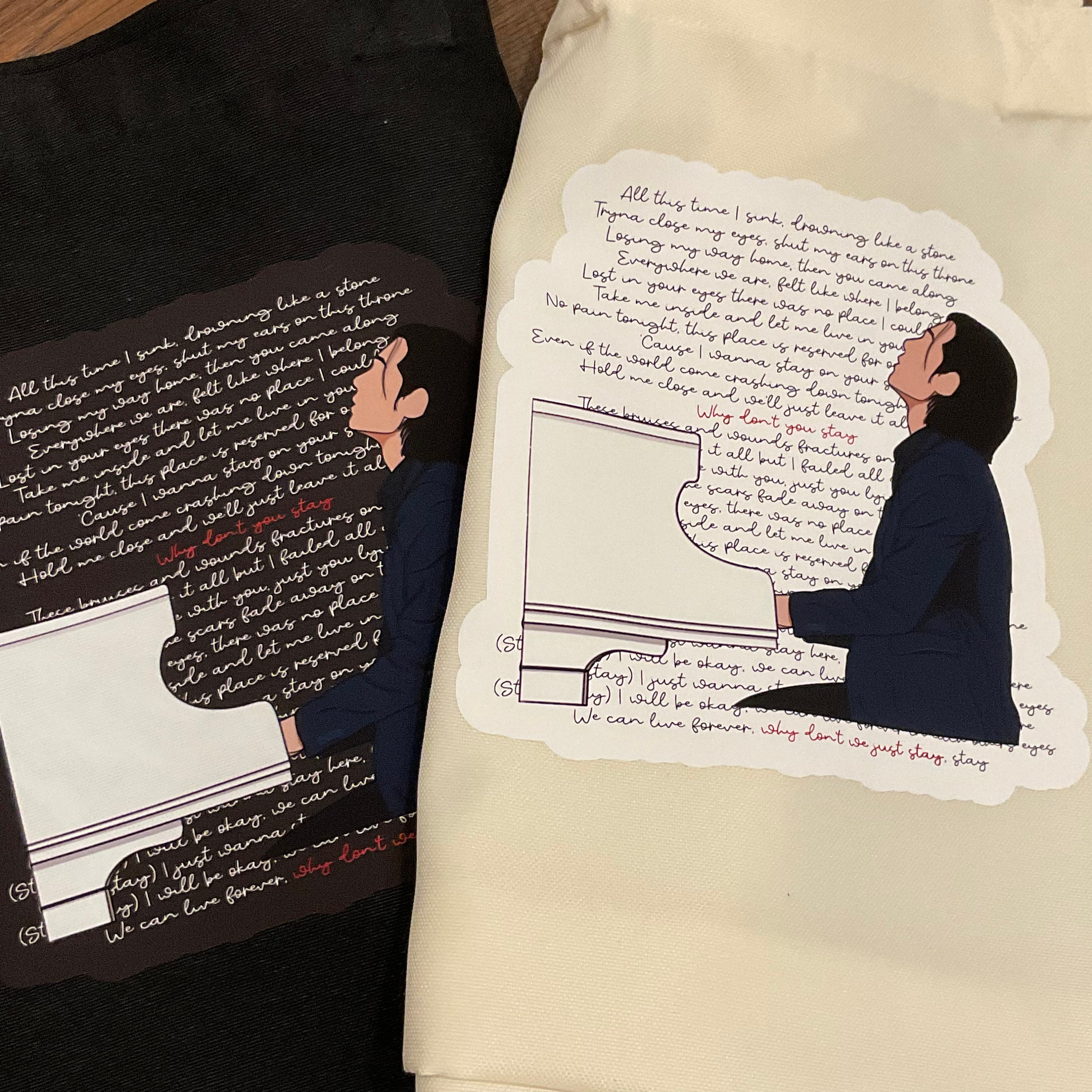 Why Don't You Stay Jeff Satur With Lyrics Tote Bag - Etsy