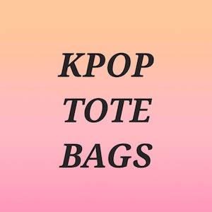 Kpop Logo Tote Bags (BTS, Seventeen, Stray Kids, Monsta X, Twice, Got 7, etc.)