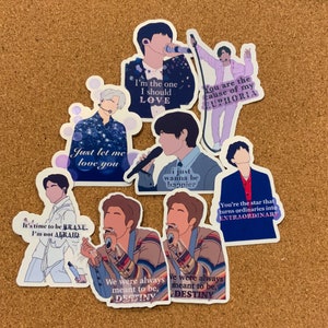 BTS Members stickers inspired by songs with lyrics