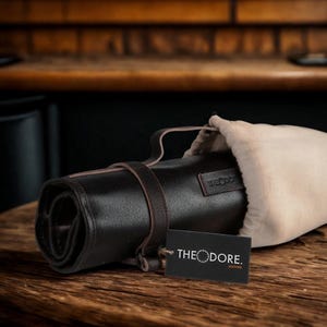 Leather Tool Roll Organizer, 18 Slots, Portable Storage