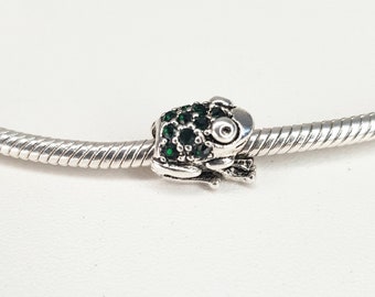 パンドラのカエルビーズチャーム、925 ALE、スターリングシルバー