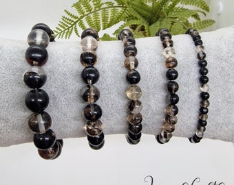 Black and White Watermellon Quartz Bracelet Custom Size With Natural Stone Crystals Beaded Bracelet 12mm 10mm 8mm 6mm 4mm