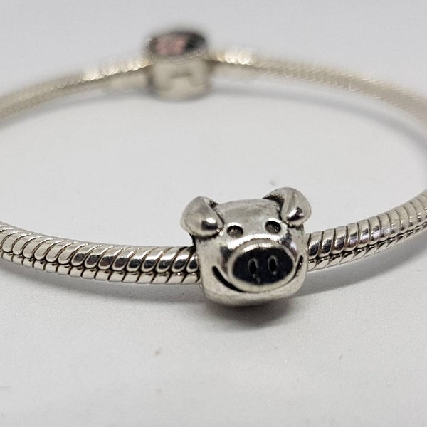 Sterling Silver Flying Pig Charm Necklace Bracelet / Animal