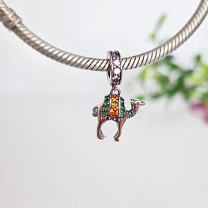 Dije colgante de camello para pulsera de plata S925 Ale