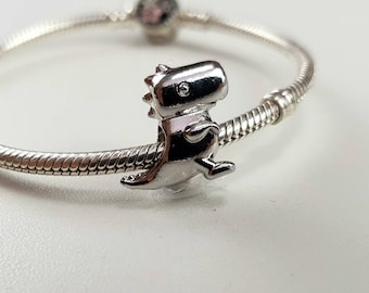Dinosaur Charm Pendant size Present Moment Dangle Charms for Bracelet Gift Silver S925