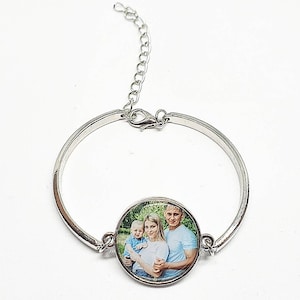 Personalisierter Foto Armreif: Edelstahl Memory Armreif