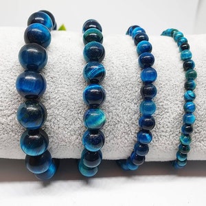 Handmade Turkish Blue Evil Eye Tiger Eye Bracelet With 8mm Beads For Men  And Women Perfect For Yoga And Reiki Turquoise Jewelry From Mkny, $0.88