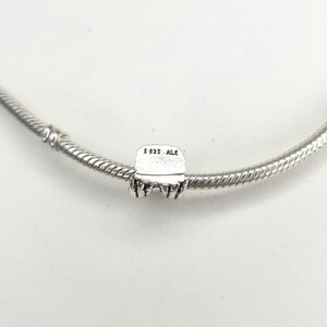 May include: Silver charm with a detailed design, featuring the text "S 925 ALE" on the back.