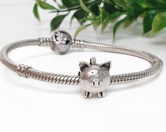 Piggy Bank Charm Pendant for Bracelet