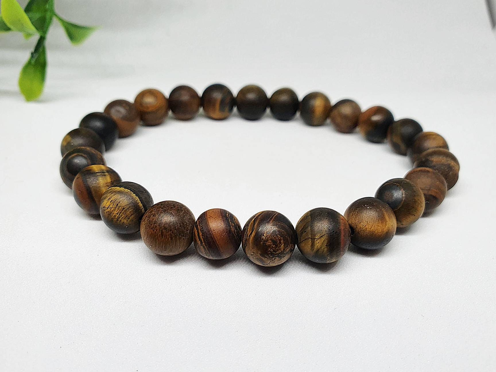 Matte Tiger Eye Bracelet Etsy Singapore