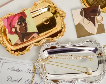 Handmade European Style Metal Jewelry Display Dish