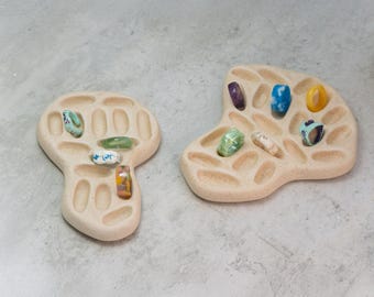 Speckled Ceramic Ring Holder: Organic Jewelry Display Tray