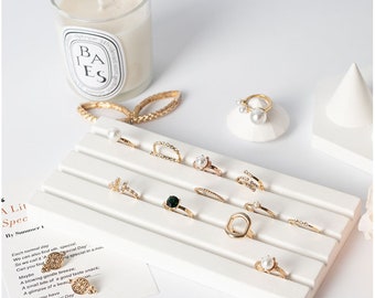 White Ring Display Box: Minimalist Jewelry Organizer
