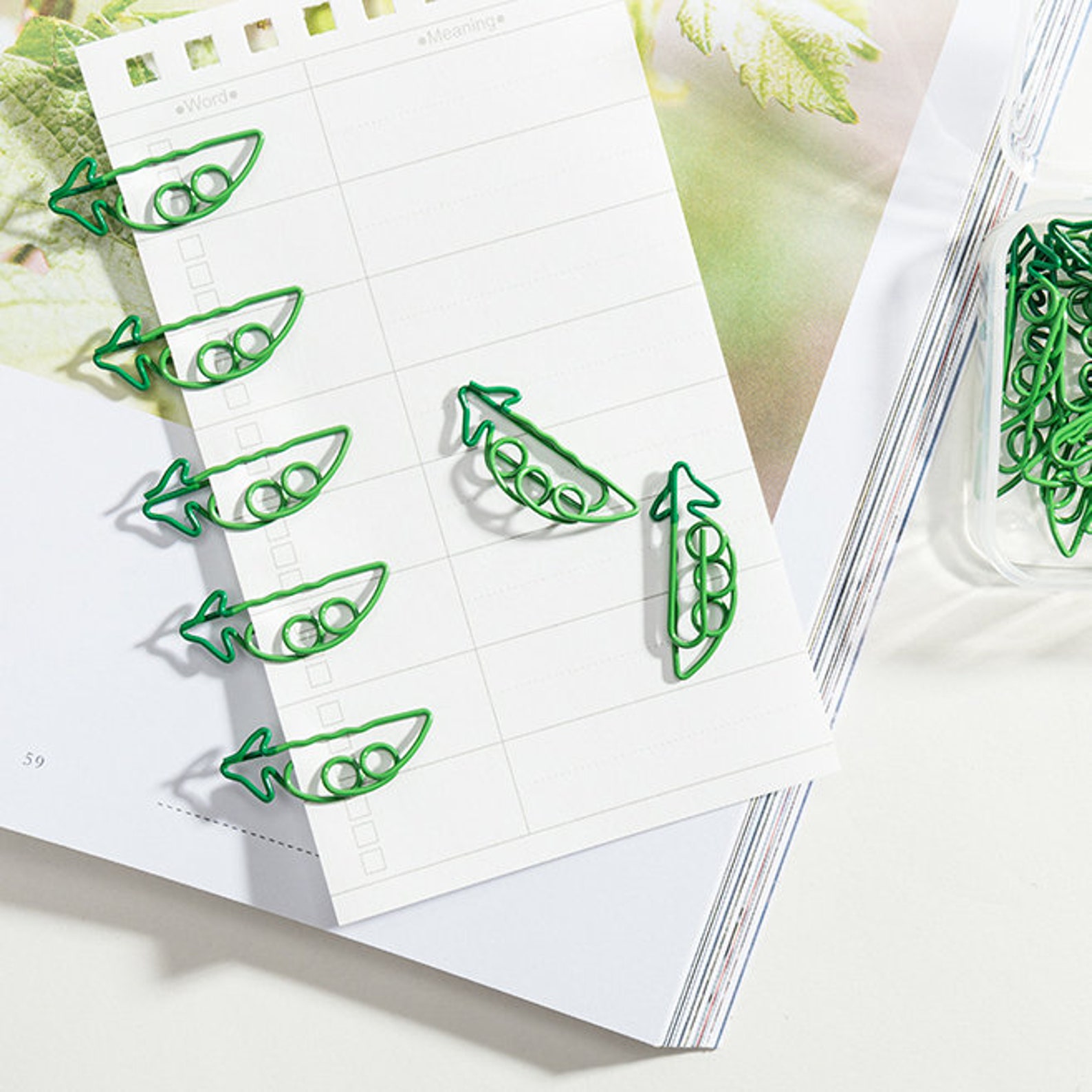 Novelty Green Peas Paper Clips Pea Paper Clip Cute Funny Etsy
