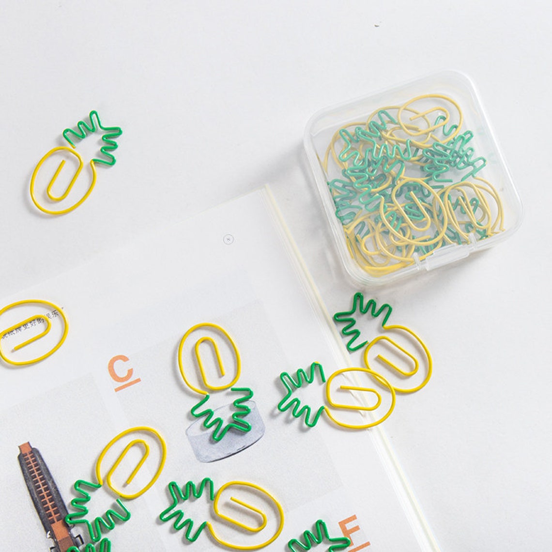 Novelty Pineapple Paper Clips Pineapple Paperclip Cute Etsy