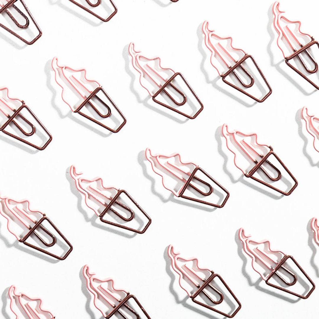 Novelty Ice Cream Cone Paper Clips Icecream Paperclip Cute Etsy