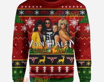 van halen ugly christmas sweater