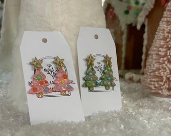 O Christmas Tree Clay Earrings