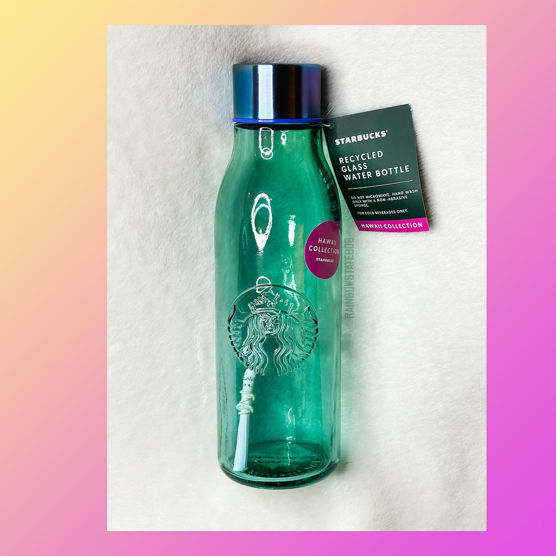 Starbucks Recycle Glass Water Bottle 20 Oz Hawaii 2020 Etsy