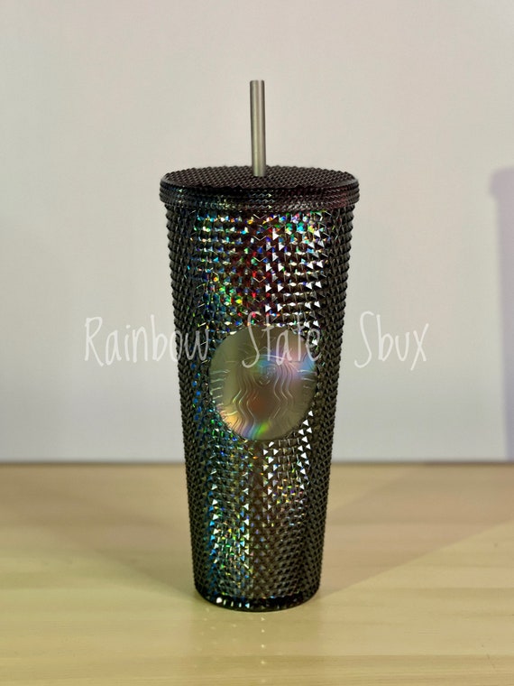 Starbucks Black Oil Slick Studded Cold Cup Tumbler With Straw Etsy