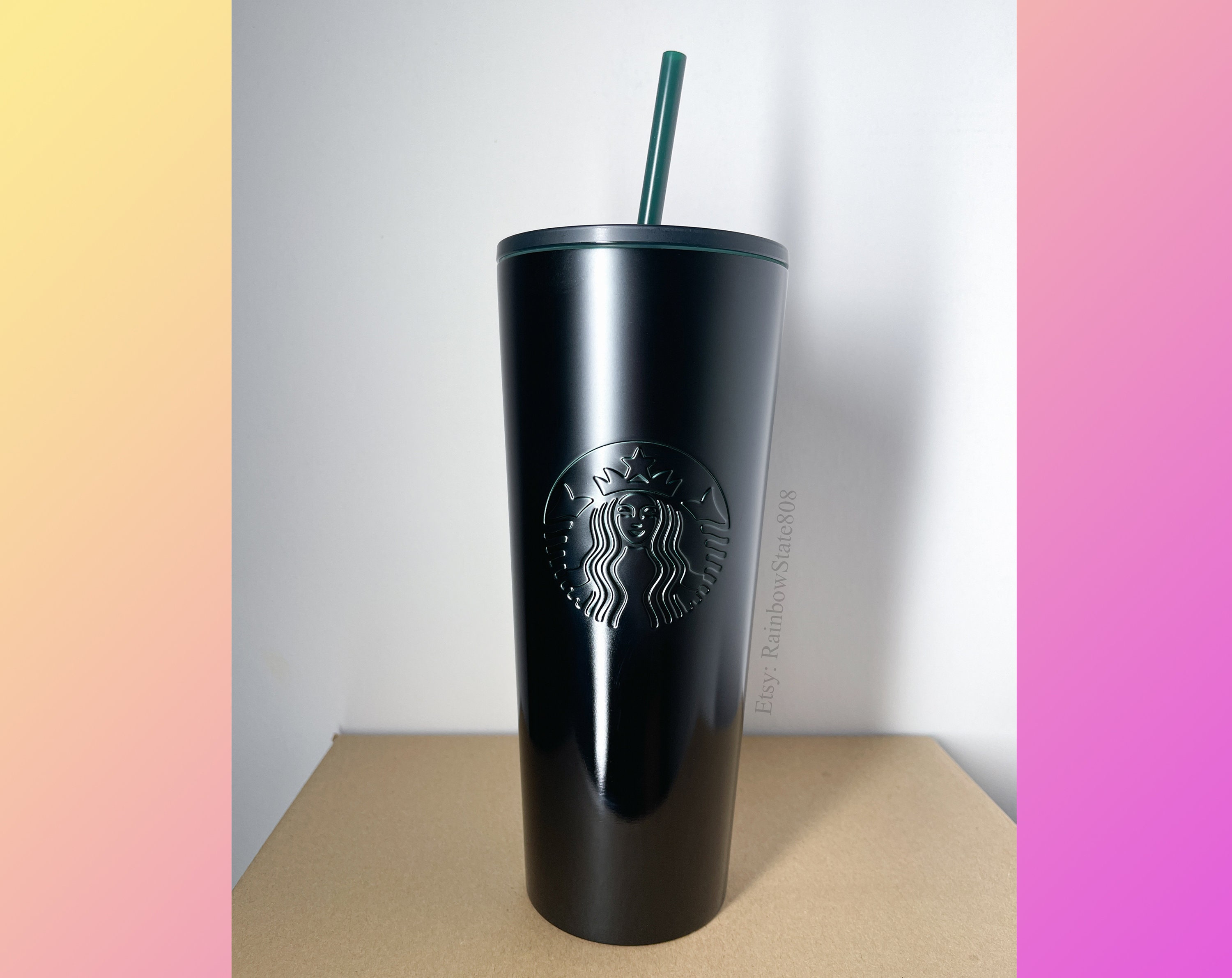 NEW Starbucks 2020 Holiday Dark Green Black Gradient 24oz | Etsy