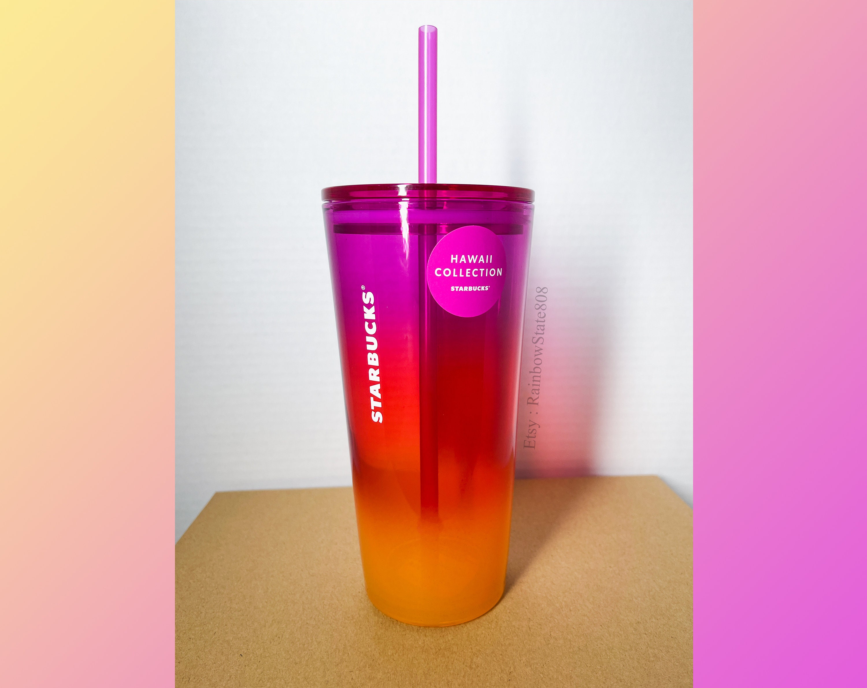 Starbucks Tumbler - Pink Glass Ombré - Hawaii Exclusive Collection