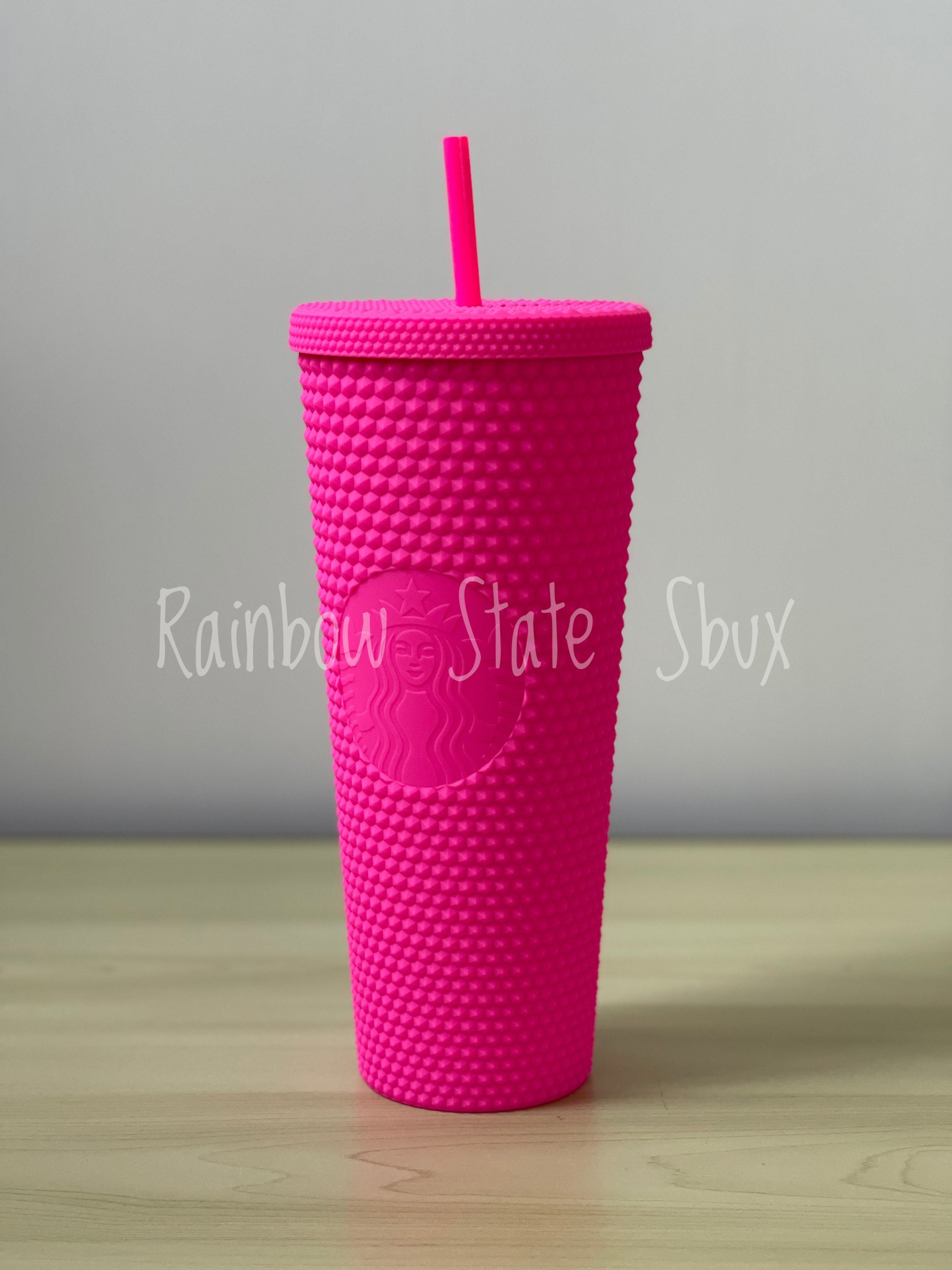 Starbucks China Pink Pineapple Stainless steel straw cup 16oz