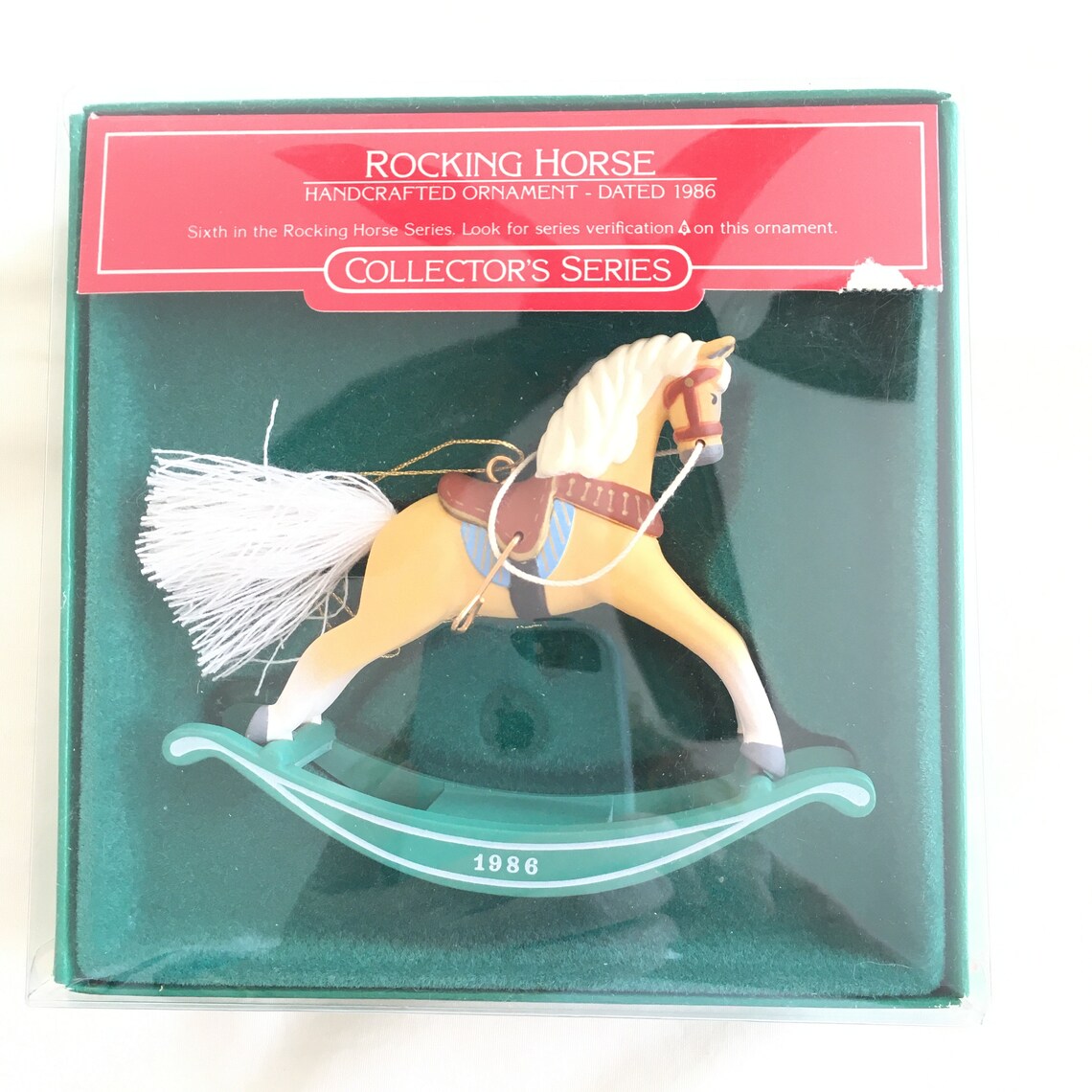 1986 Hallmark Rocking Horse Ornament Excellent Condition Etsy