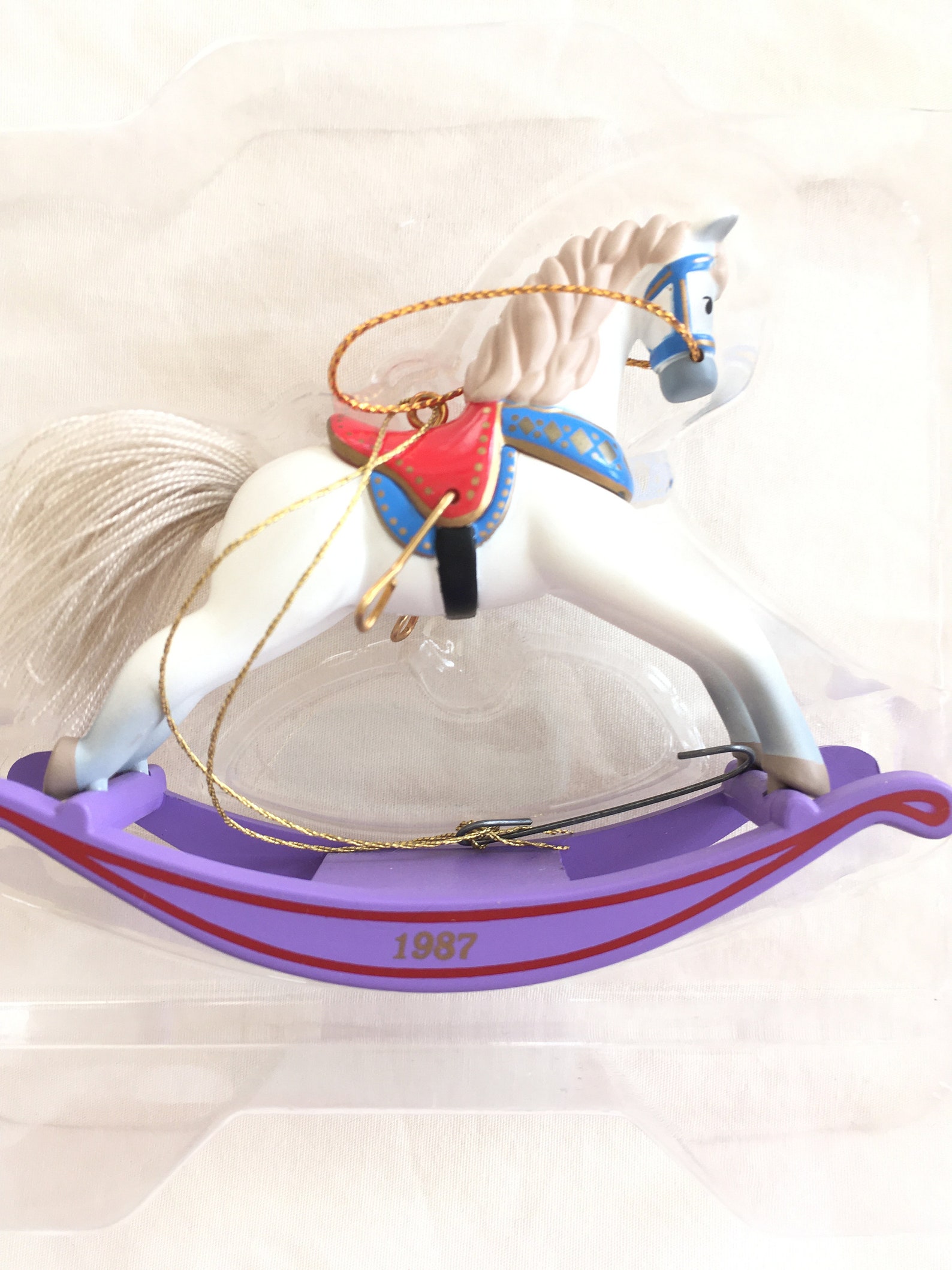 1987 Hallmark Rocking Horse Ornament Excellent Condition Etsy
